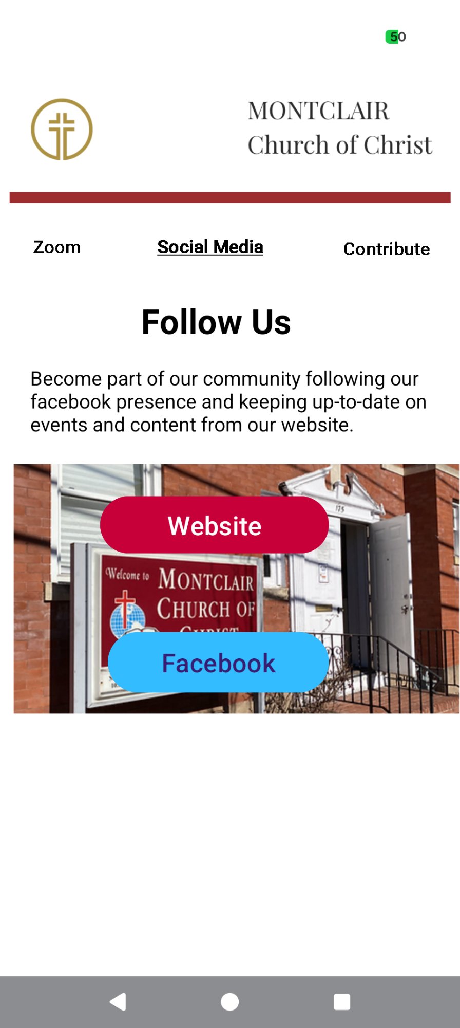 Follow Us Screen